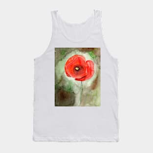 Poppy Fine Art Painting Tank Top